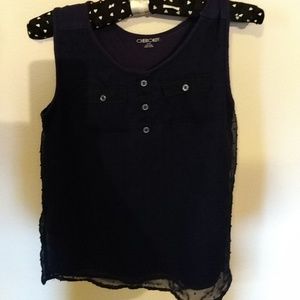 Dressy navy blue tank top